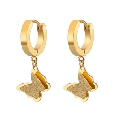 Golden Butterfly Earrings