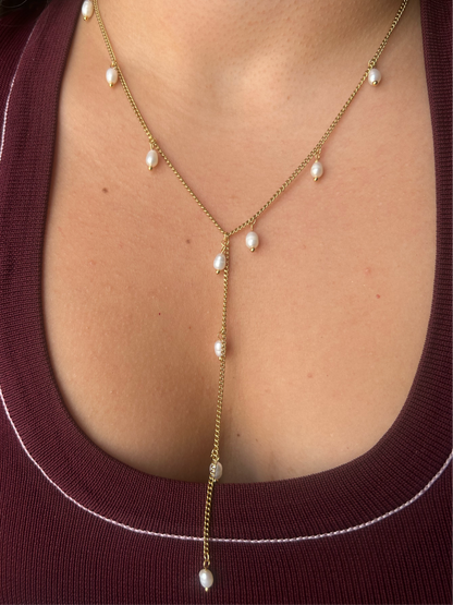 Audrey lariat necklace