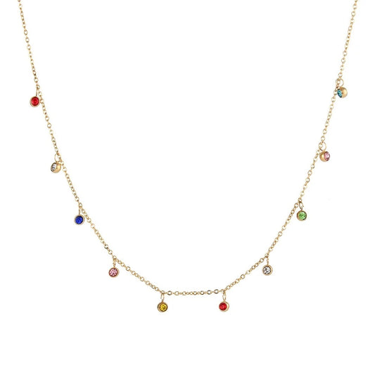 Dainty gem necklace