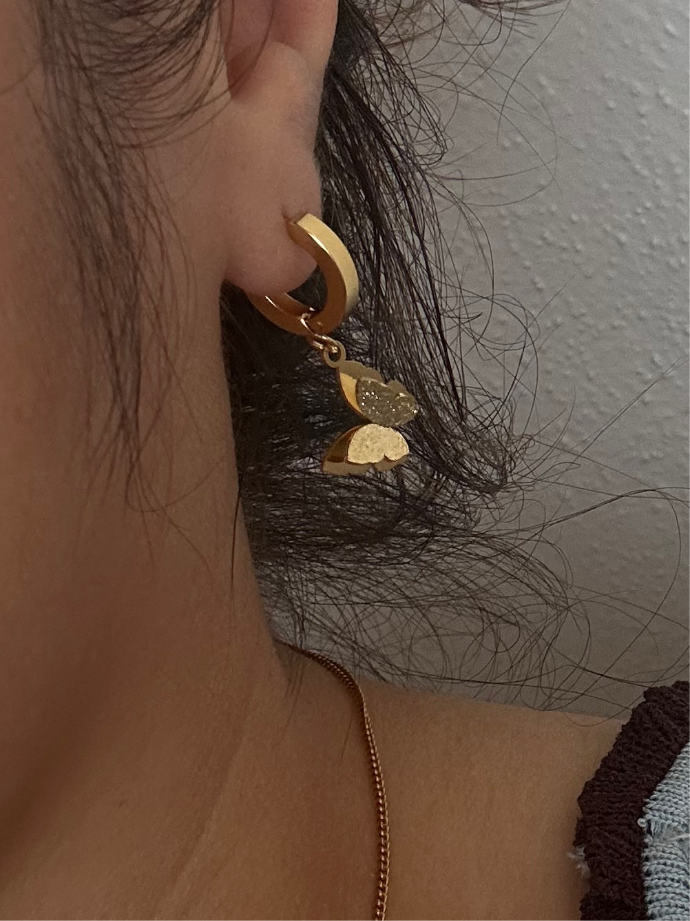 Golden Butterfly Earrings