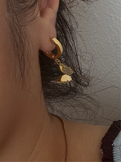 Golden Butterfly Earrings