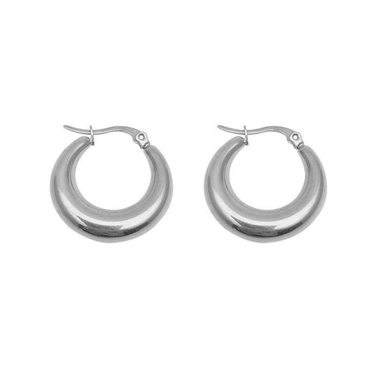 Silver mirabel hoops